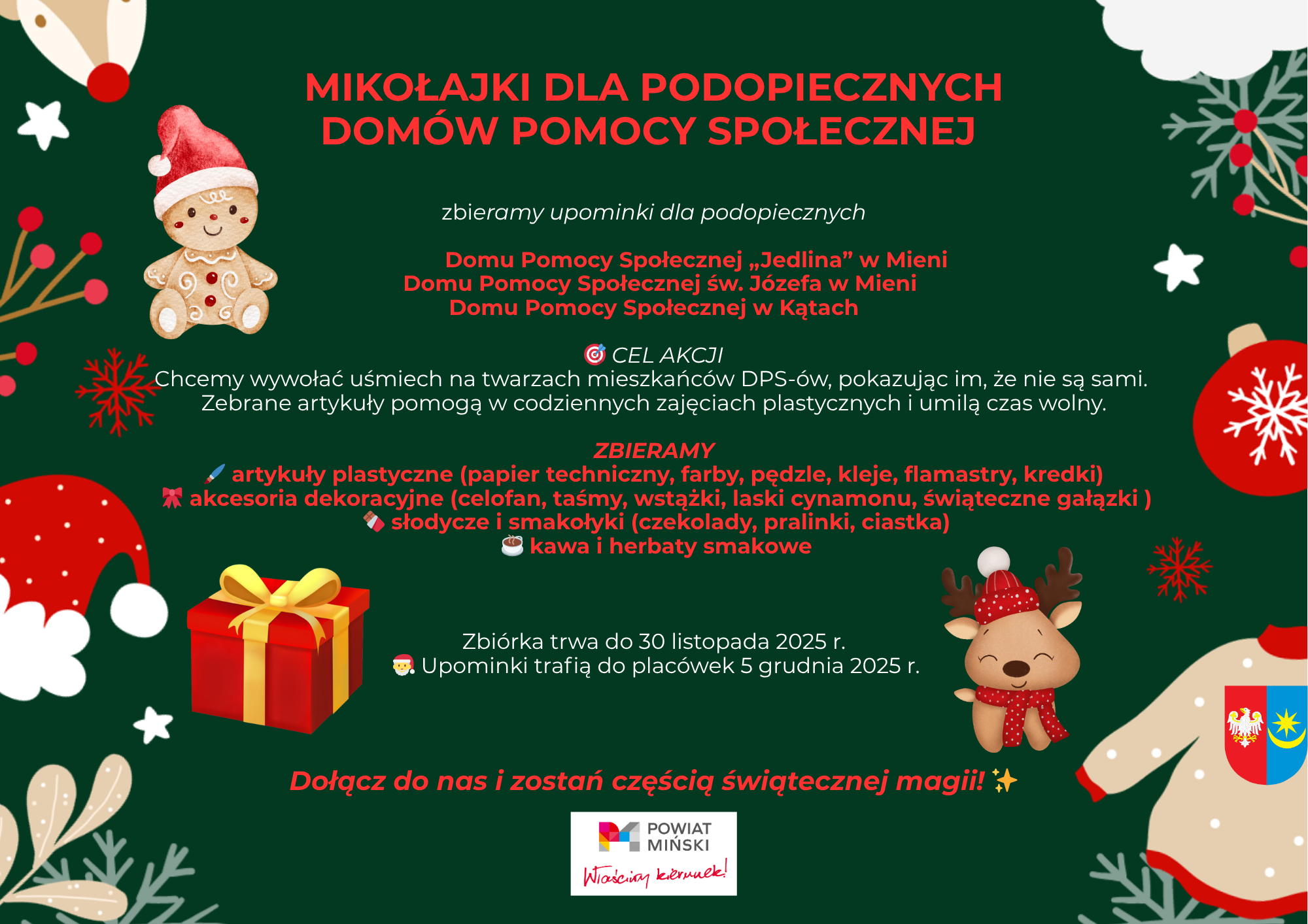 kcja Mikołajki dla podopiecznych Domów Pomocy Społecznej