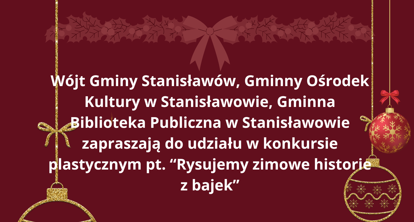 Konkurs plastyczny „Rysujemy zimowe historie z bajek”